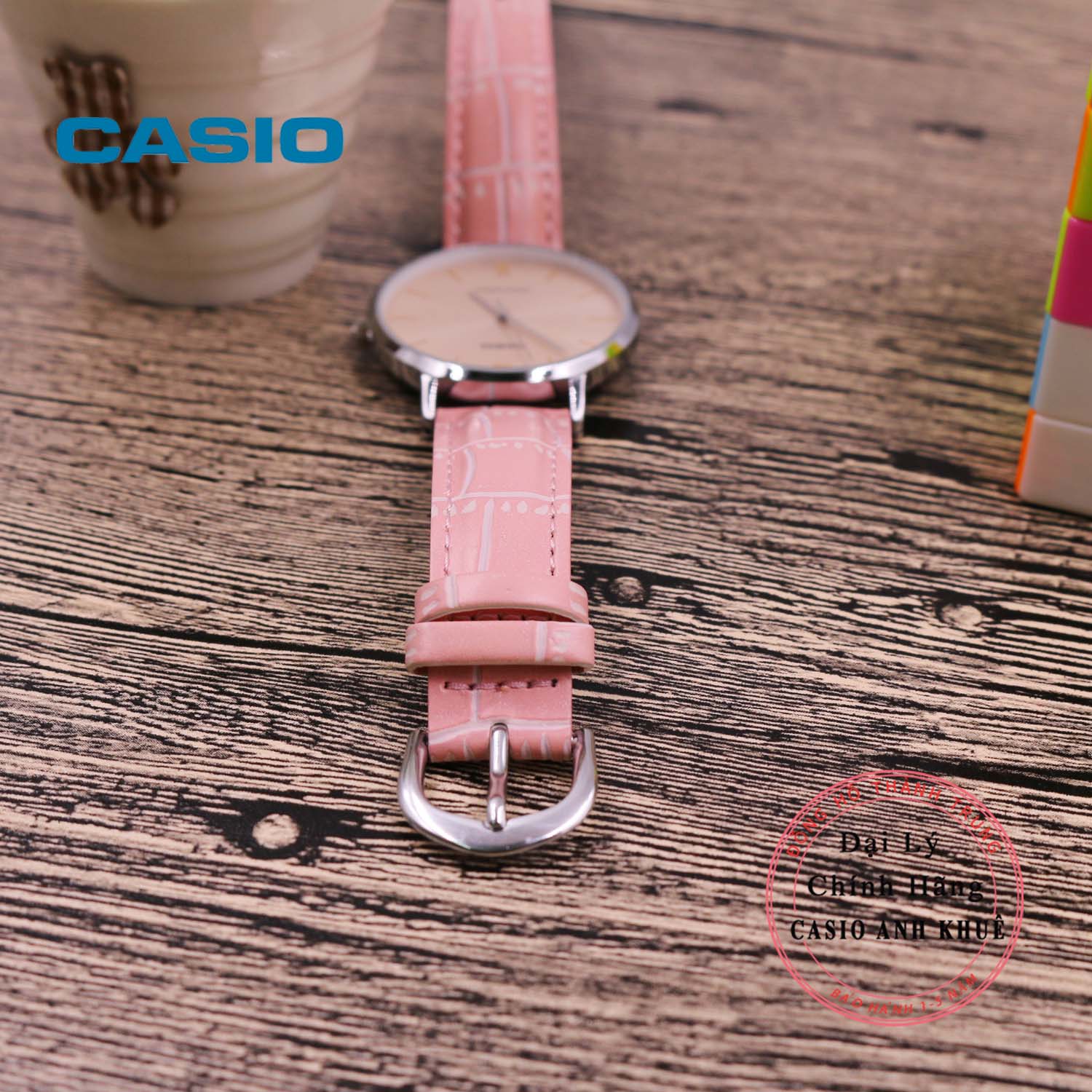 Đồng hồ Casio nữ dây da LTP-VT01L-4BUDF (34mm)