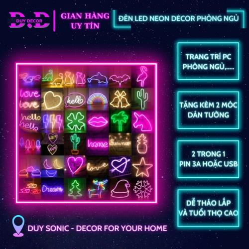 Đèn led neon trang trí decor phòng ngủ, trang trí quán Bar, party, tiệc sinh nhật, đèn led trang trí neon light