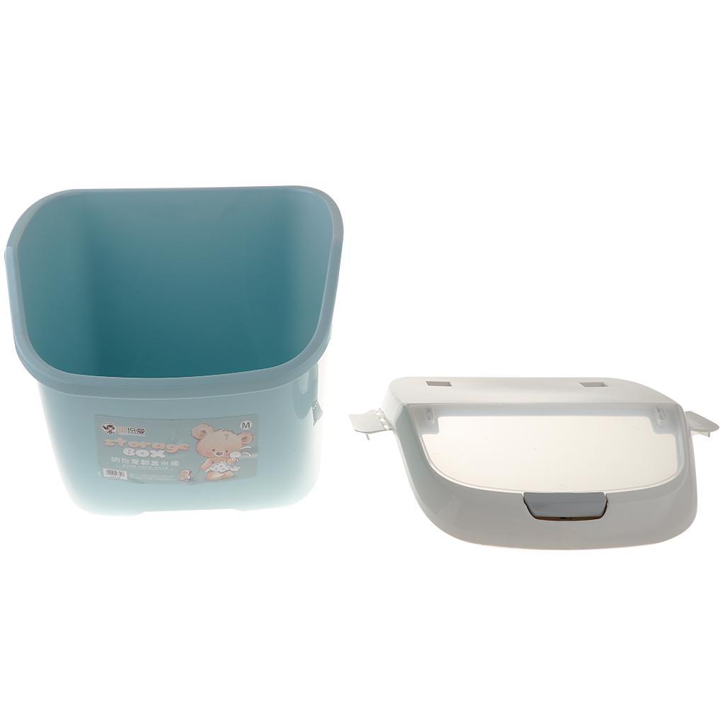 2 Pcs Kitchen Rice Grain Snack Container Case Storage Box Blue and Gray