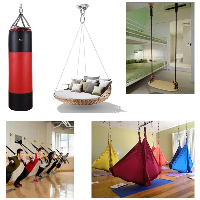 Xoay Móc Thép Không Gỉ 304 Trần Móc Treo Võng, Tập Yoga, Xoay, vỏ Bao Cát (Chịu Lực: 250KG)