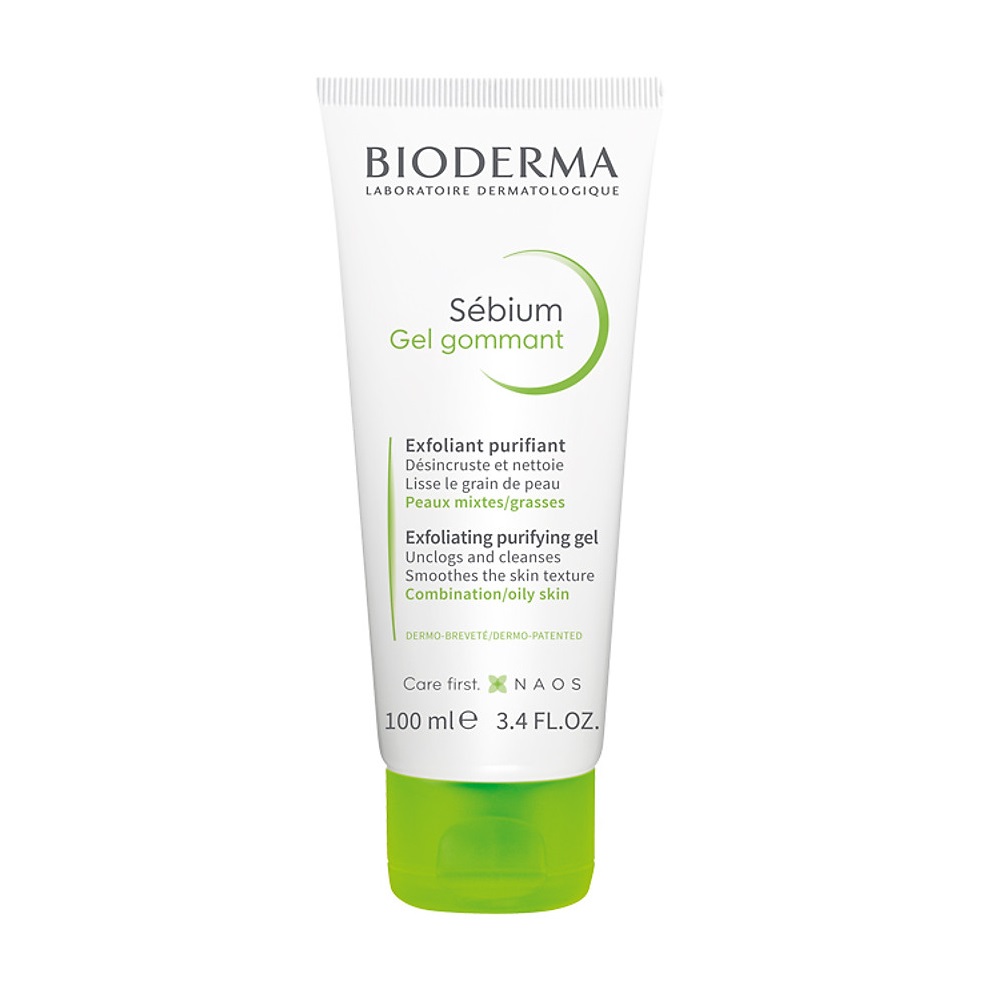 Gel tẩy tế bào chết dành cho da dầu, mụn BIODERMA Sébium Gel Gommant 100ml