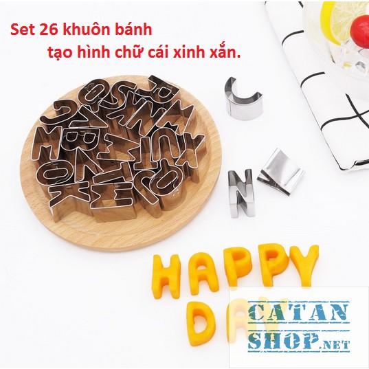 Set 26 Khuôn cắt bánh Cookie hình chữ, khuôn tạo hình bánh Cookie kiểu dáng đáng yêu, xinh xắn GD230-KhuonBanh-Chu