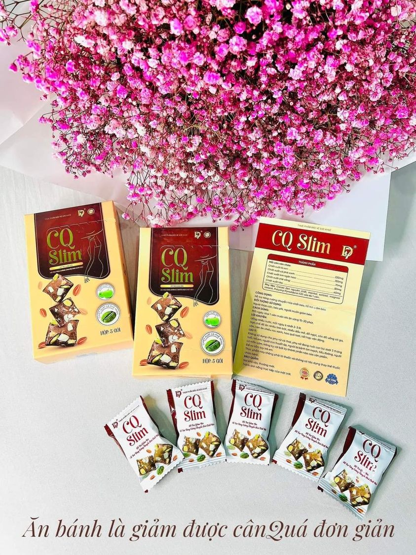 Bánh giảm cân CQ slim D7 - có tem chống hàng giả - Hộp quà tặng giảm cân