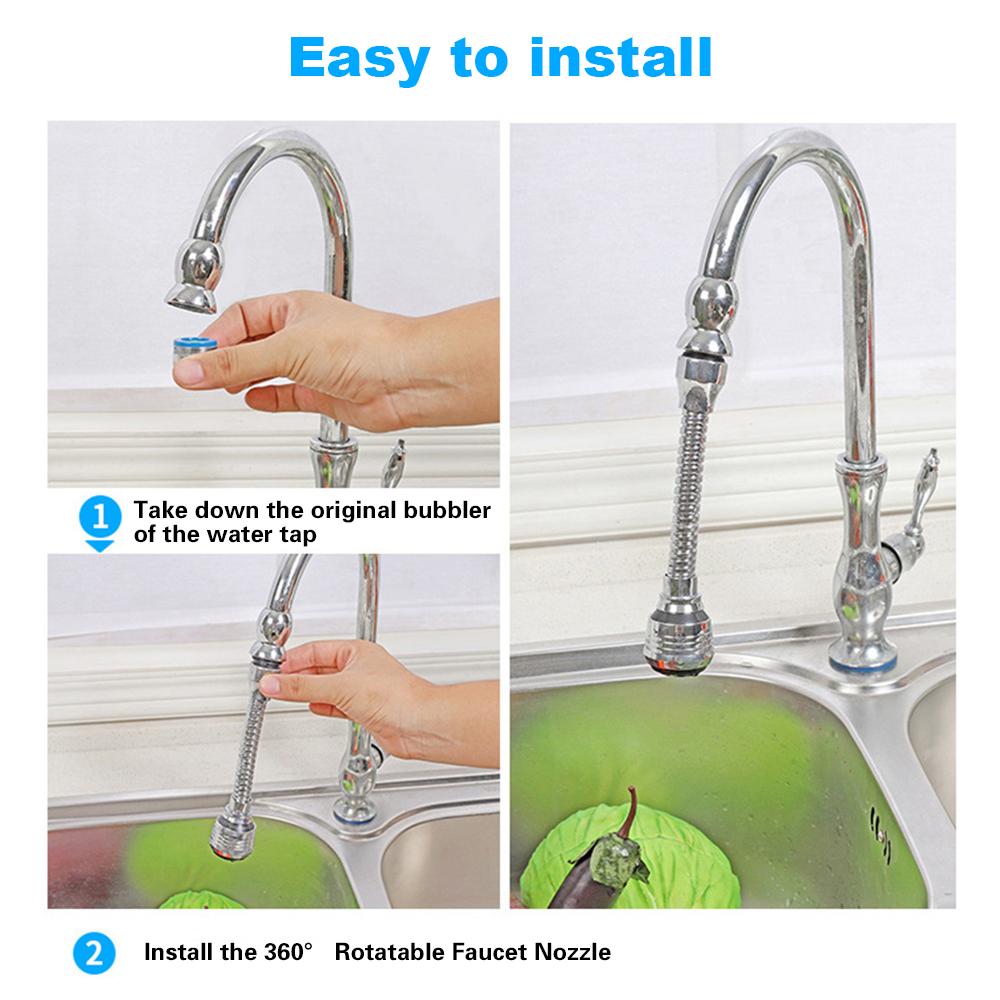 Vòi tiết kiệm nước xoay 360 độ serator khuếch tán cho nhà bếp, bồn rửa chén