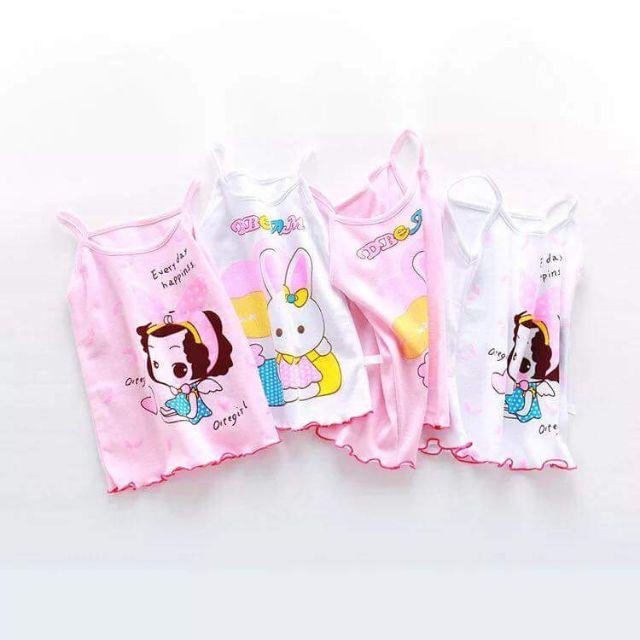 Combo 4 áo ba lỗ cotton Quảng Châu bé trai/ gái