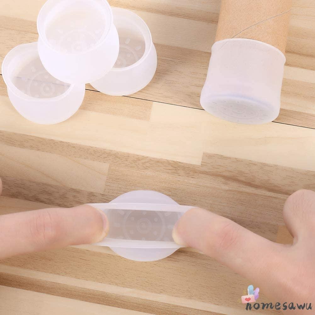 (Hàng Mới Về) Set 4 Nắp Silicon Trong Suốt Bảo Vệ Chân Bàn Chân Ghế 25-29mm