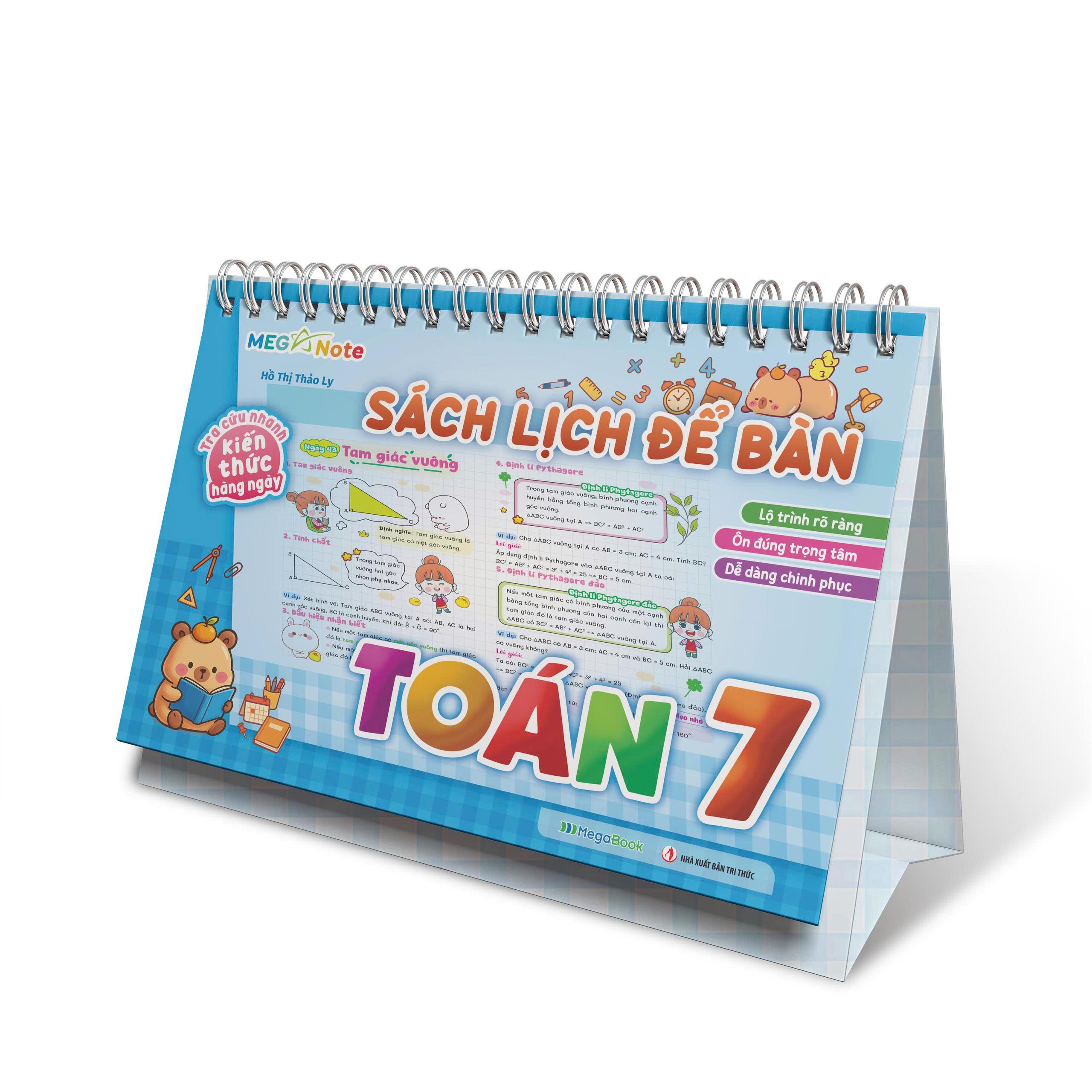 Sách - Sách Lịch Để Bàn - Tra Cứu Nhanh Kiến Thức Hàng Ngày - Toán 7