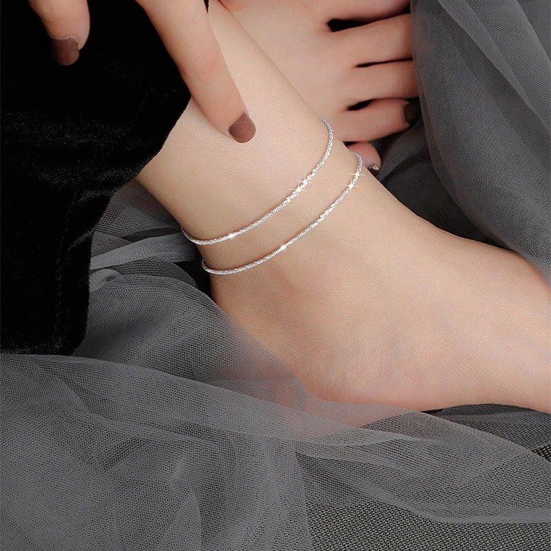 Lắc chân xù sequin bạc YN JEWELRY SL
