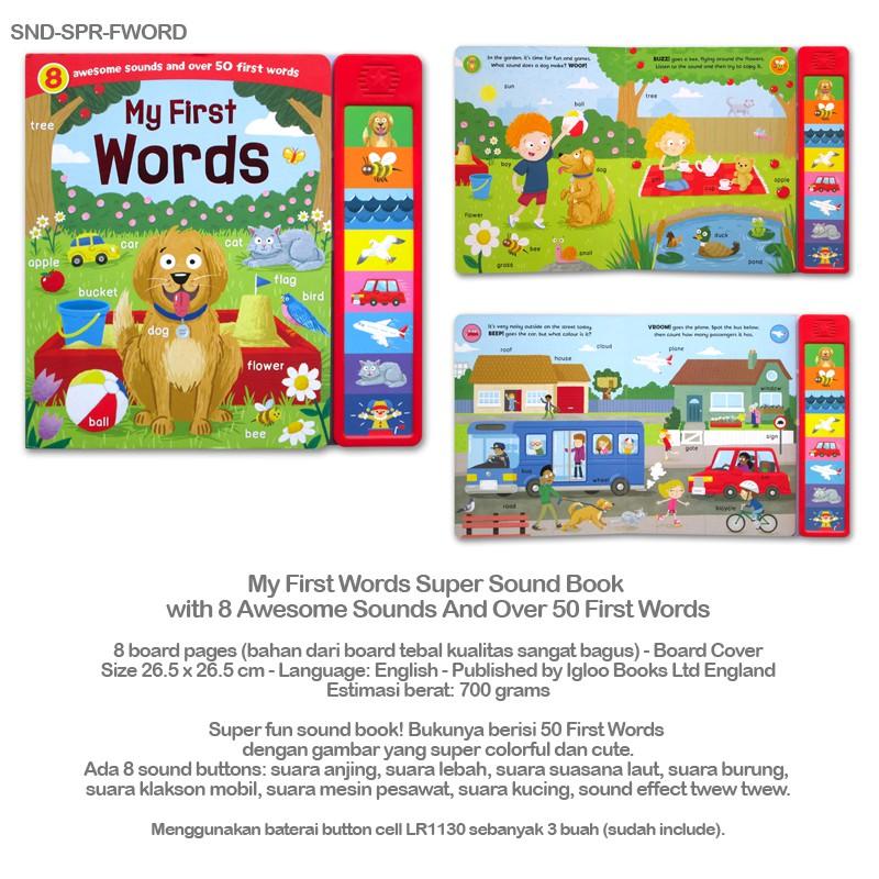 My First Words Super Sound Book with 8 Awesome Sounds And Over 50 First Words