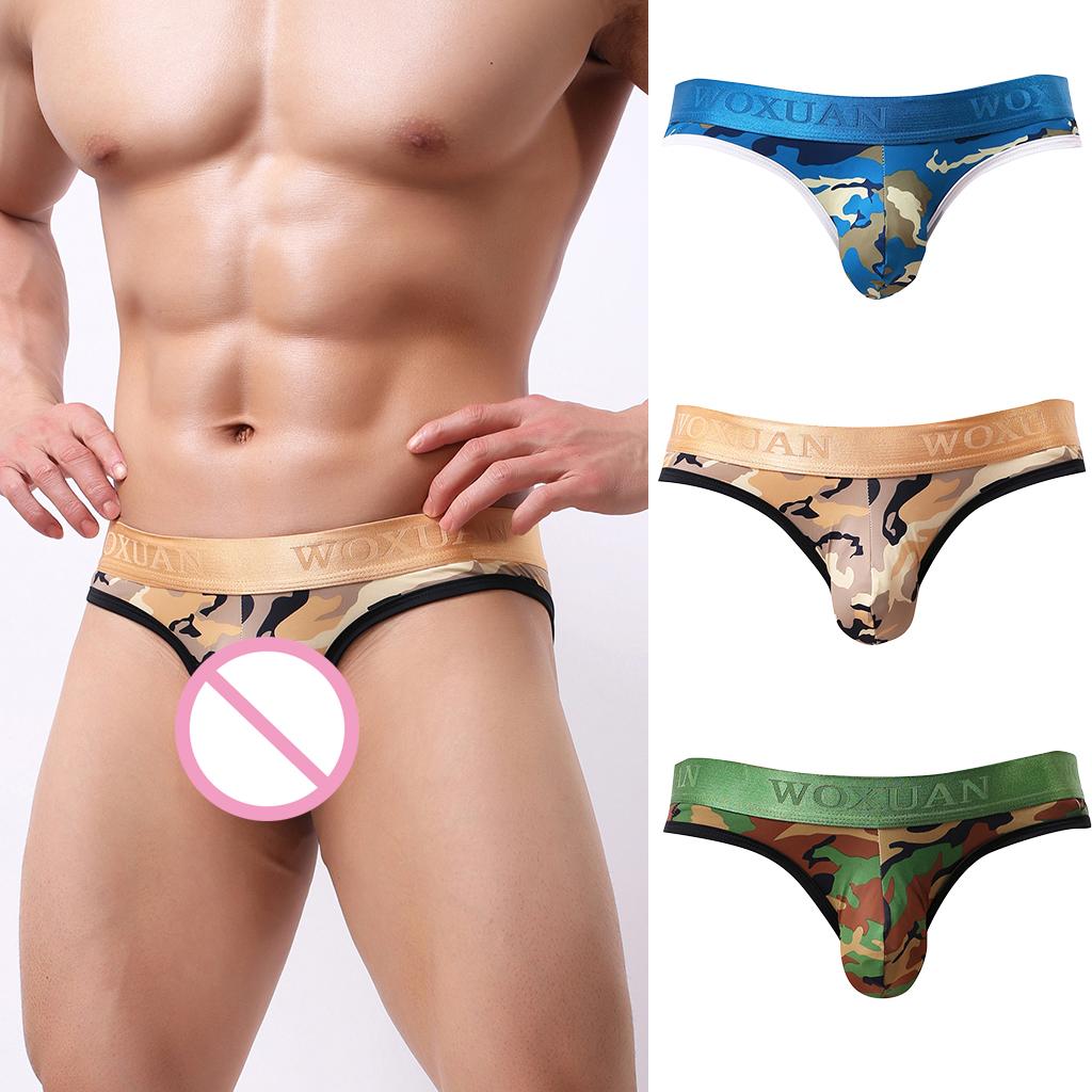 Men Camo G String Thong Camouflage Pouch Underwear Bikini S-XL