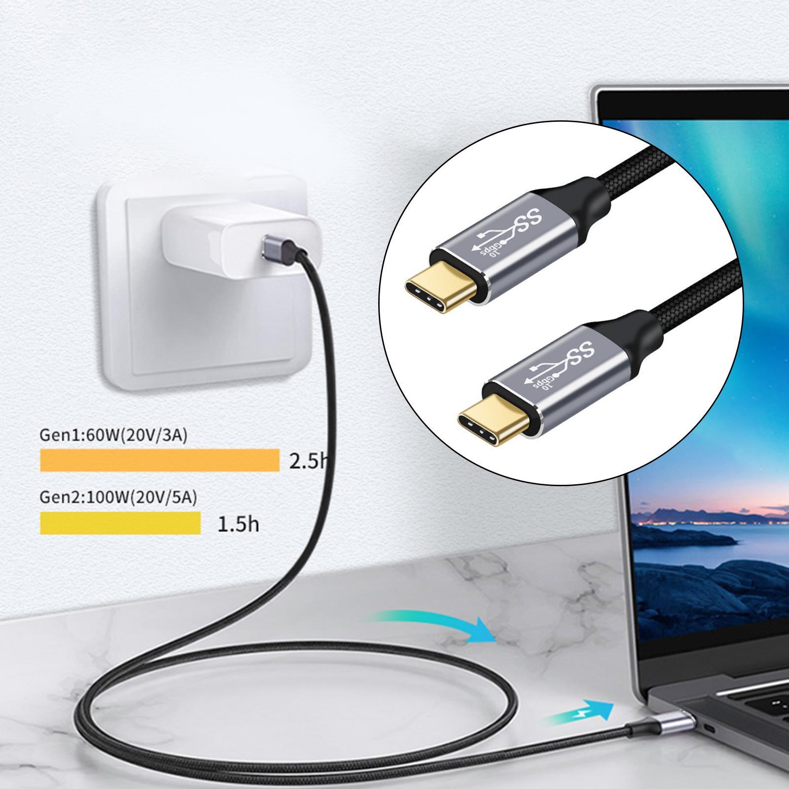 USB C to Type C Cable 3.1  10GB 100W PD Charging for