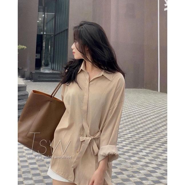 ÁO SƠ MI CỘT NƠ EO