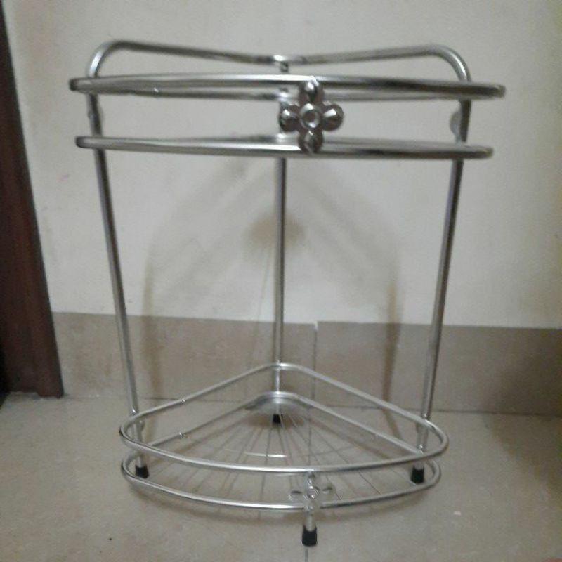 Kệ góc nhà tắm, kệ nhà bếp inox cao cấp hàng chuẩn dày