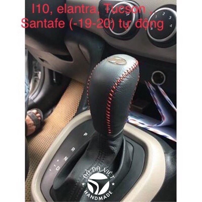 Bọc cần số, phanh tay I10, ELANTRA, TUCSON, KONA số tự động tất cả các đời, SANTAFE da bò thật