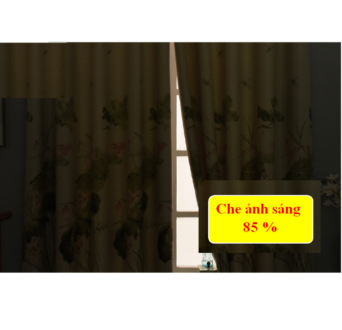 RÈM CỬA SEN THƯ PHÁP SIZE 4M NGANG X 2M CAO ( 1 TẤM )