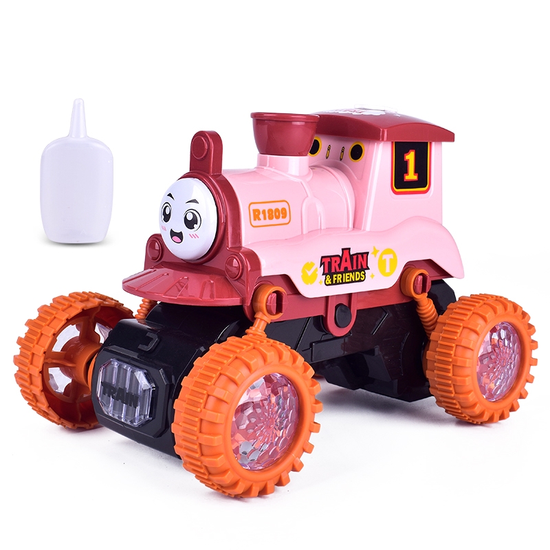 Đồ chơi Tàu lửa Thomas di chuyển, phun khói, bốc đầu, phát nhạc, có đèn