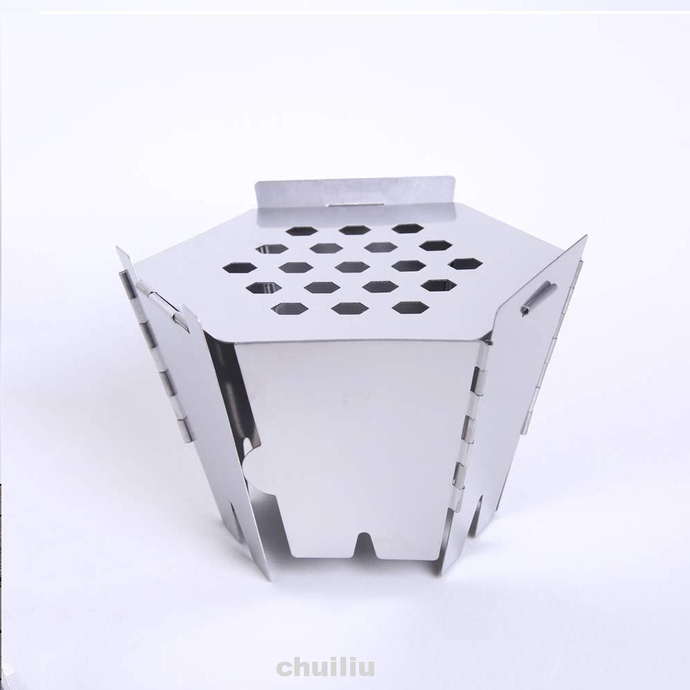 Bếp Cồn Bằng Thép Không Gỉ Có Thể Gấp Gọn Tiện Lợi Cho Dã Ngoại