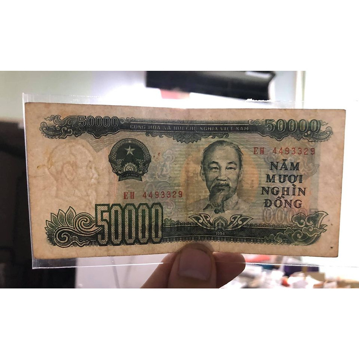 Tờ 50 ngàn đồng Việt Nam 1994, tiền xưa bao cấp sưu tầm - Chất lượng như hình, Tiền xưa thật 100%