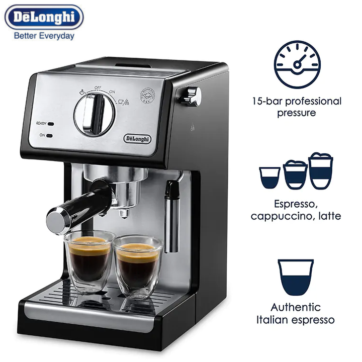 Máy Pha Cà Phê Espresso Delonghi ECP35.31 1100W - Áp lực bơm: 15bar - HÀNG NHẬP KHẨU