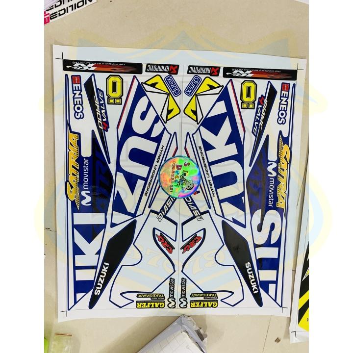 Tem rời dành cho satria fi movistar xanh chữ vàng