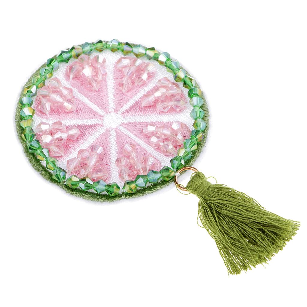 Iron /Sew On Lemon Beads Rhinestones Patch Applique For Clothes Bags Decor