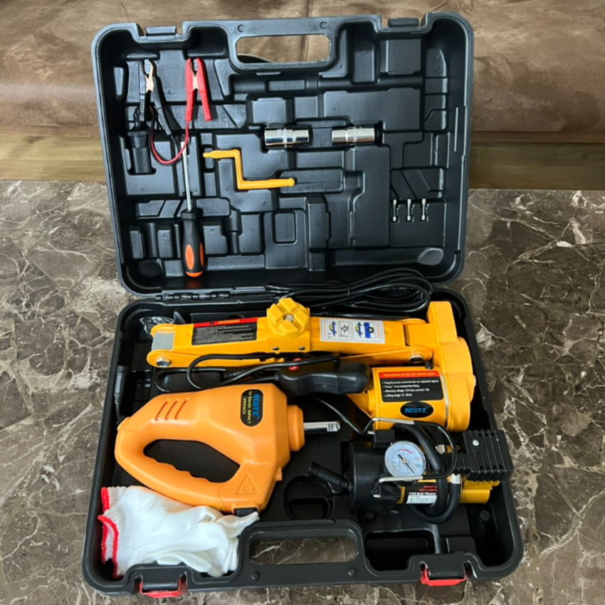 Bộ nâng kích gầm điện, kiêm máy bơm lốp và máy siết ốc ô tô đa năng 3 trong 1 ROGTZ TY-EJ06 Tải Trọng: 2000Kg - HÀNG NHẬP KHẨU