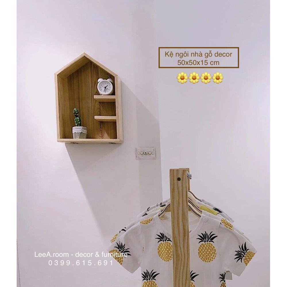 Kệ Ngôi Nhà Bằng Gỗ Trang Trí Shop/ Decor Nhà Cửa