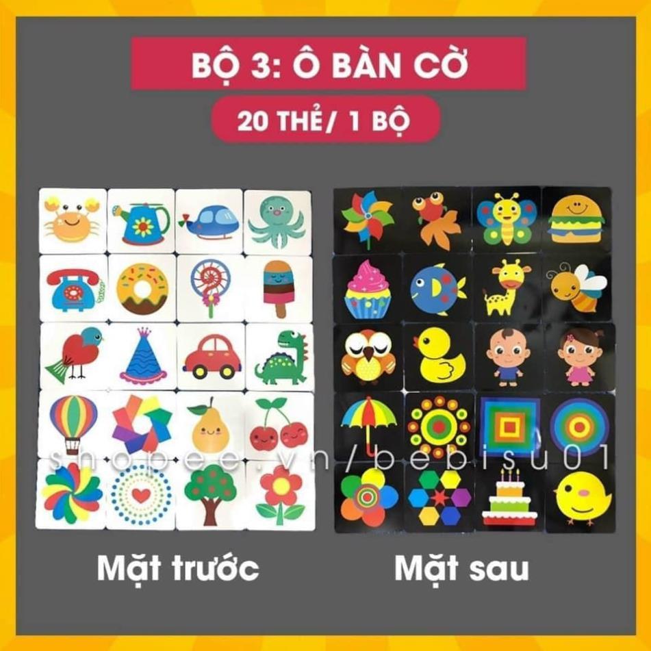 Đồ Chơi Thẻ Học Thông Minh,FlashCards Kích Thích Thị Giác Giúp Bé Phát Triển Thị Giác,Học Màu Sắc,Nhận Biết về TGXQ