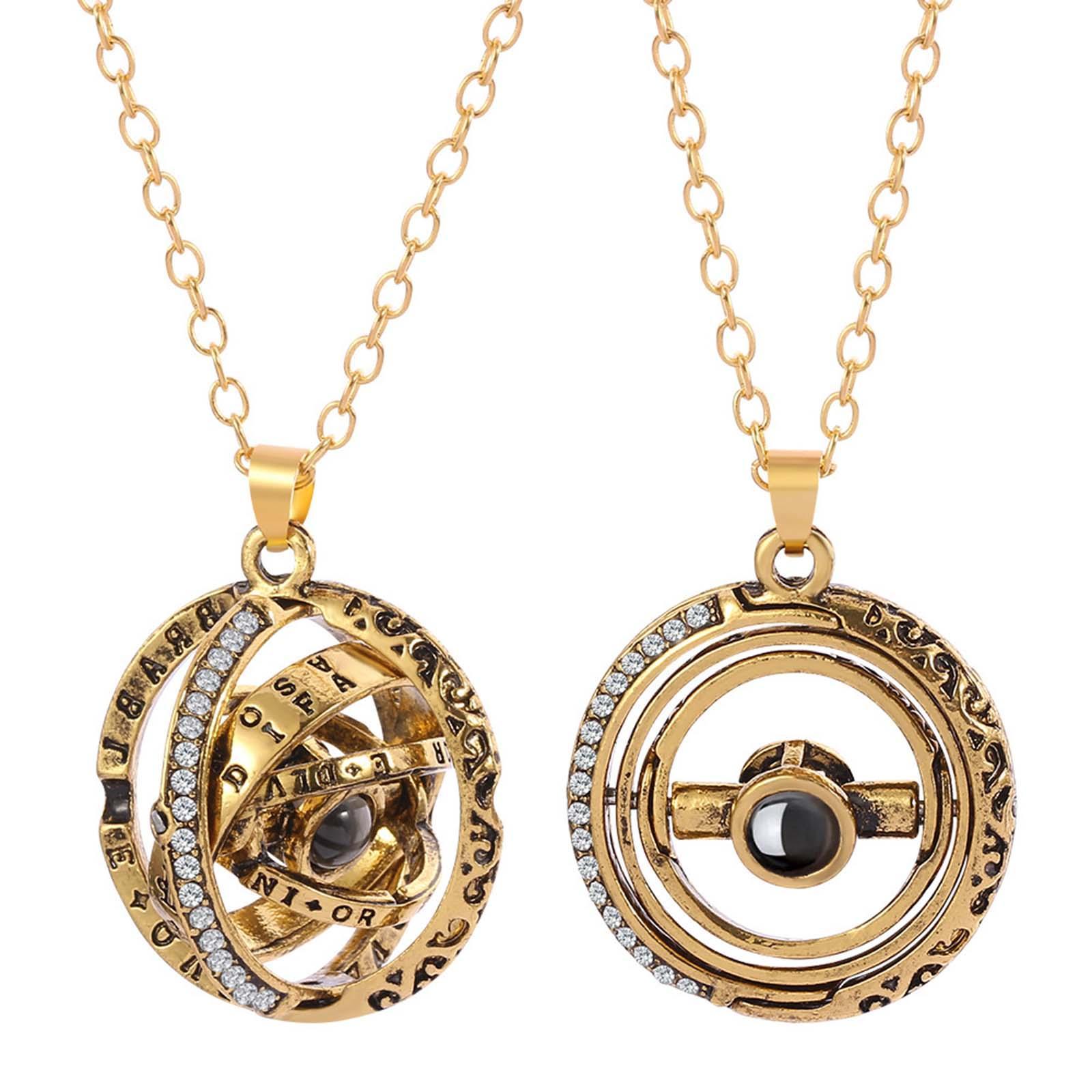 Projection Necklace Adjustable Chain Jewelry for Valentines Anniversary Gift