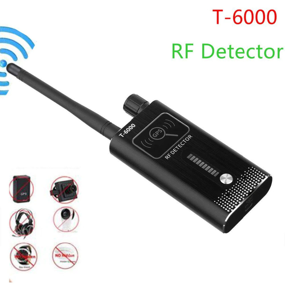 ROGTZ - RF Detector T6000 - Máy dò phát hiện Camera ẩn Máy ghi âm Máy nghe trộm Sóng wifi GPS Tín hiệu điện thoại Độ nhạy cao Phạm vi dò rộng 1MHz - 8000MHz Pin Lithium dung lượng cao 10-15h Nhỏ gọn Đơn giản Dễ sử dụng Oto Khách sạn - Hàng Chính Hãng
