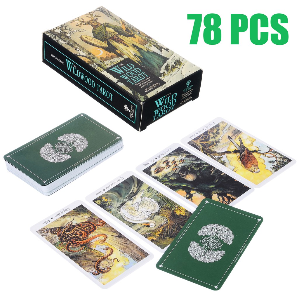 Combo Bộ Bài Bói Tarot Wild Wood Tarot và Túi Nhung Đựng Tarot và Khăn Trải Bàn Tarot