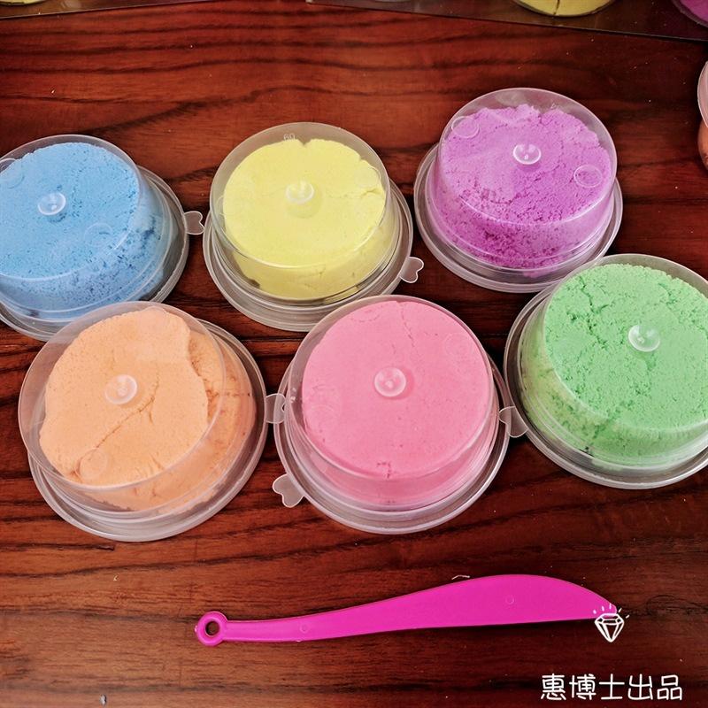 Giỏ 12 hộp slime cát động lực cát sinh học màu cực đẹp kèm khuôn đồ chơi slam squishy