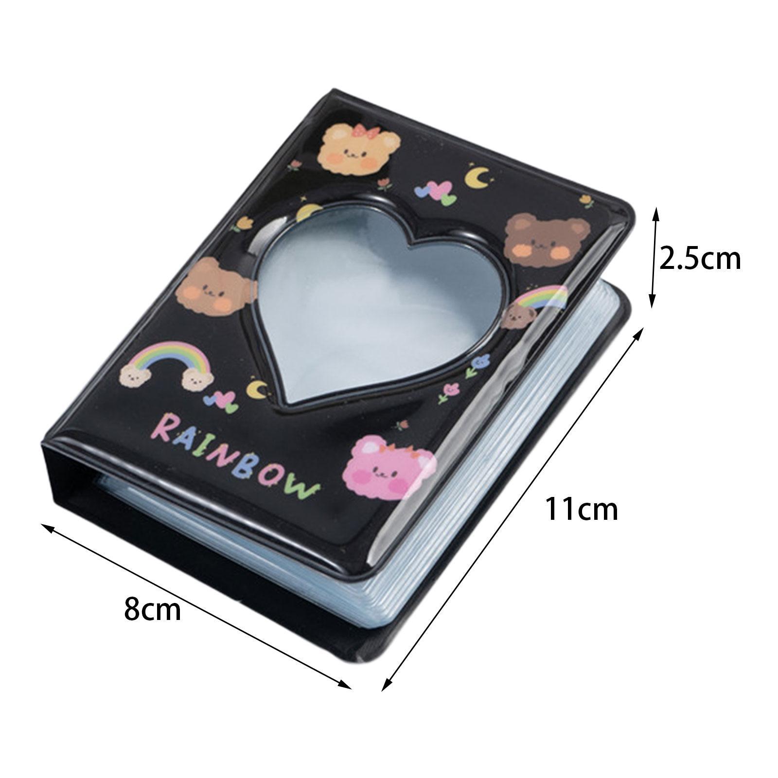 3 inch Photocard Holder Mini Photo Album Mini Picture Album Collectbook Hollow Love Heart Model Photocard Binder Book for Girl Trading Cards