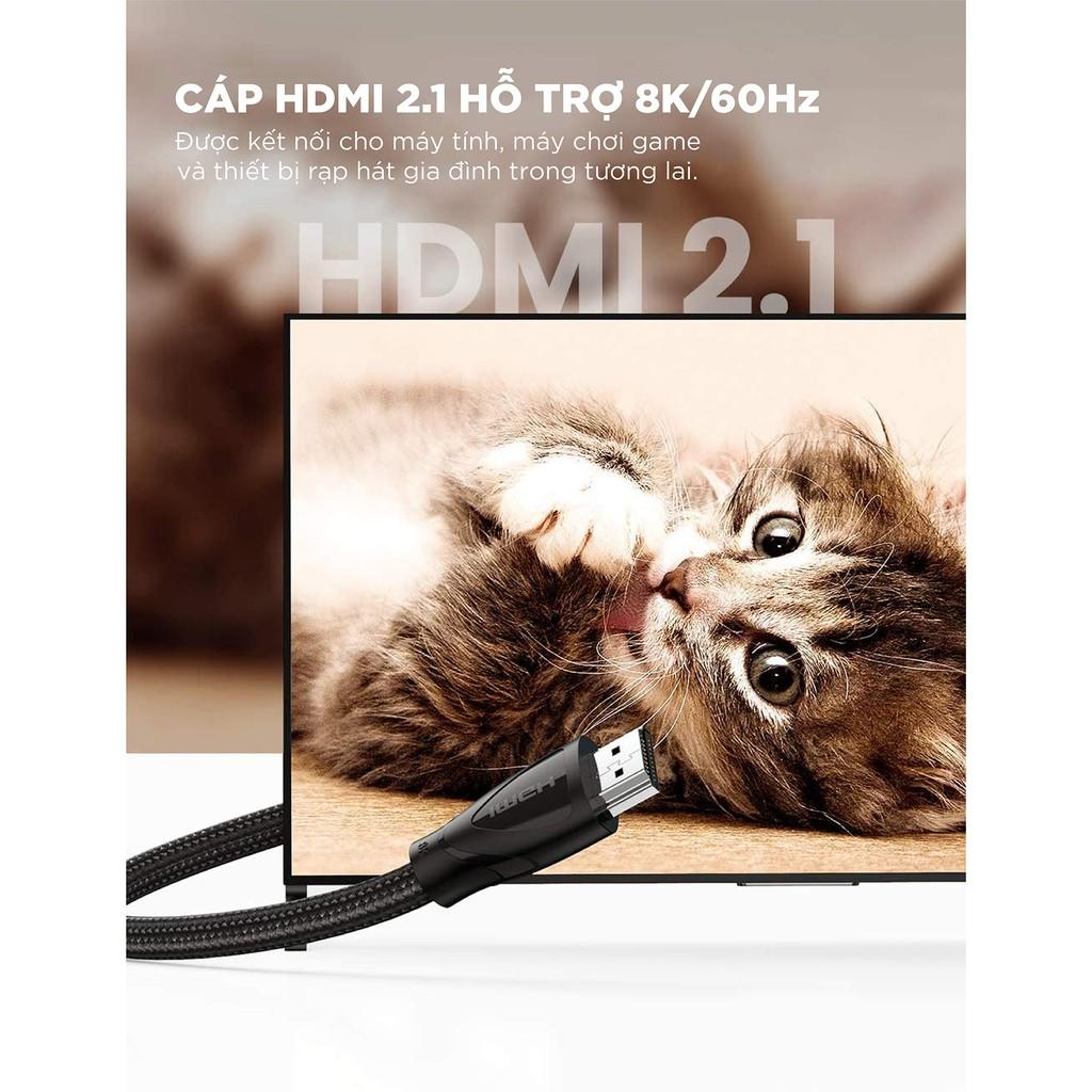 Cáp HDMI 2.1 hỗ trợ 8K/60Hz dài 1-3m UGREEN HD140 - Hàng chính hãng