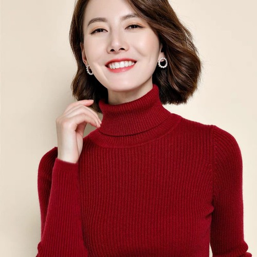 Áo len tơ kéo cổ lọ Style Hàn Quốc 4.5 XINH XẮN