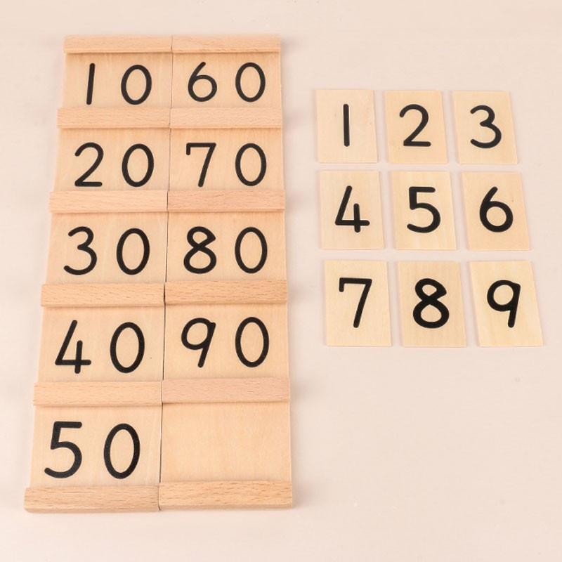 Đồ chơi gỗ-Toán học- Giáo cụ Montessori- 4 Bảng hàng chục size nhỏ