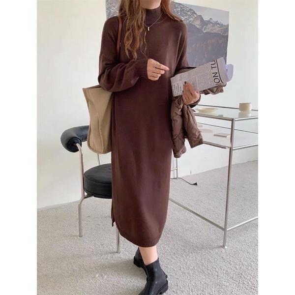 Váy len trơn tay bồng