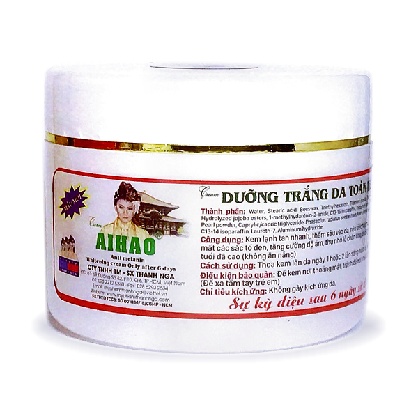 Kem AIHAO Dưỡng Trắng Da Toàn Thân - Chống Nắng (100g)