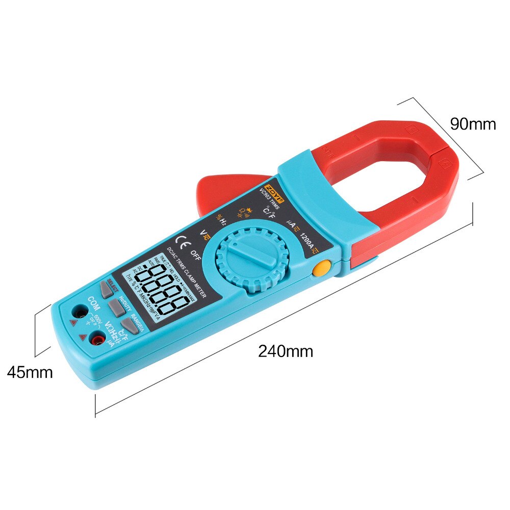 Đồng Hồ Vạn Năng Zoyi VC903 Đồng Hồ Đo Điện Đa Năng Cao Cấp Đo Điện Trở, Tần Số, Điện Áp AC, DC, Dò Điện NVC Sở Hữu Nhiều Chức Năng Như Dữ Liệu, Đèn Nền, Tự Động Tắt Nguồn Khi Không Sử Dụng - Hàng Chính Hãng