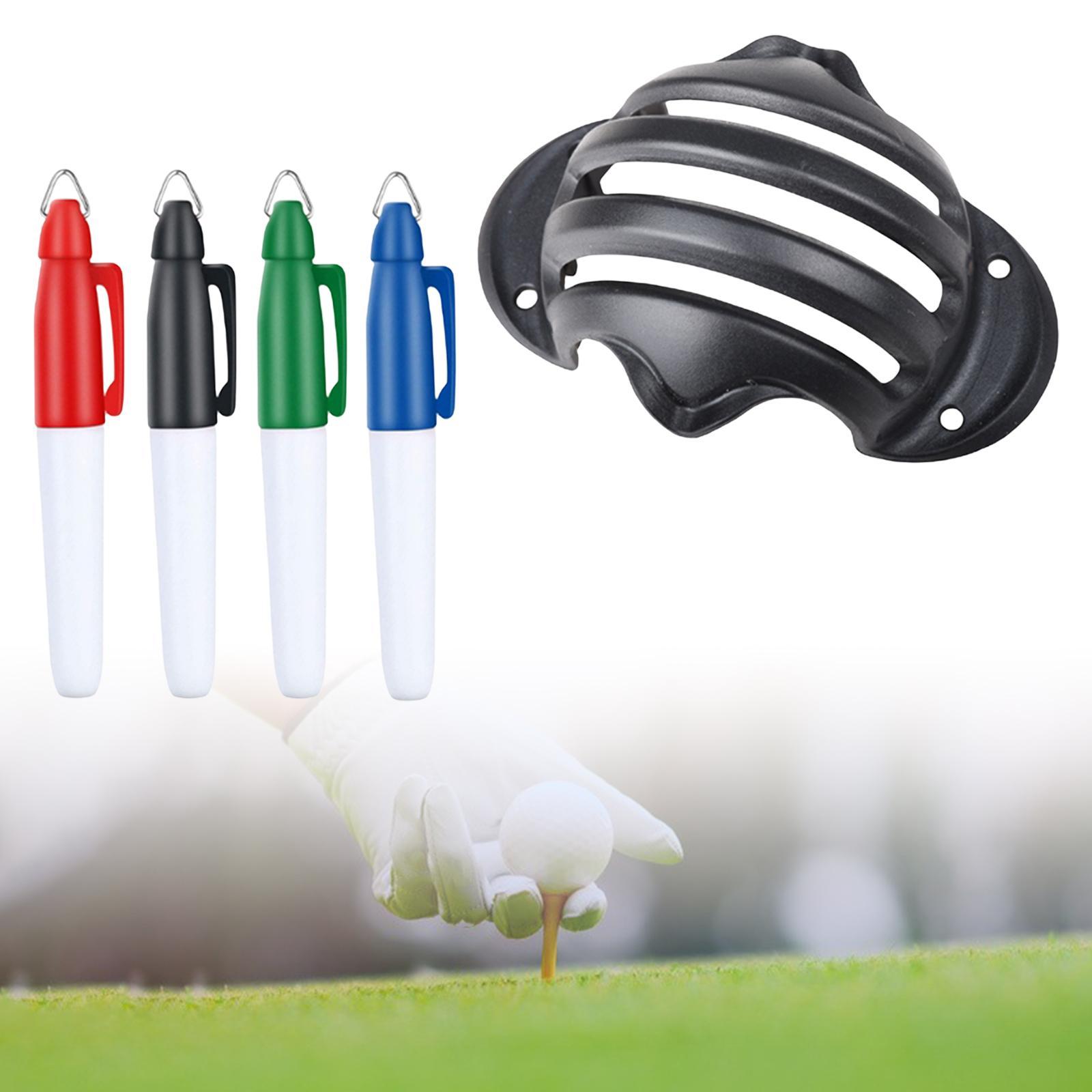 Sports Alignment Golf Ball Marker Line Tool Drawing  w/ 4 Pens
