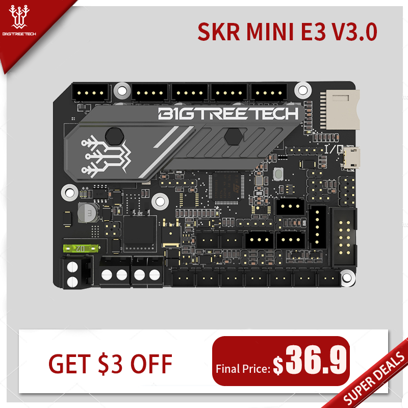 Boomboard BigTreetech Btt SKR Mini E3 v3.0 với TMC2209 UART vs SKR 2 Máy in 3D Mainboard cho Ender 3 Ender 5 Pro Cr 10