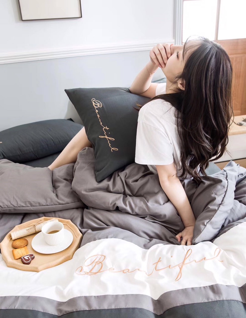 Bộ Chăn Ga Gối Cao Cấp Cotton TiCi phối 15