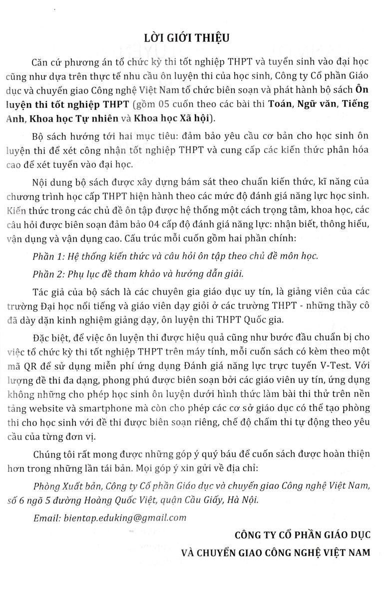 Ôn Luyện Thi Tốt Nghiệp THPT Năm 2024 - Môn Tiếng Anh