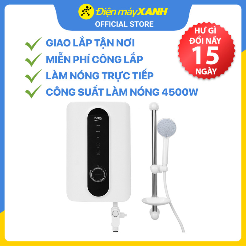 Máy Nước Nóng Trực Tiếp Không Bơm Beko BWI45S2N-213 (4500W) - Hàng Chính Hãng