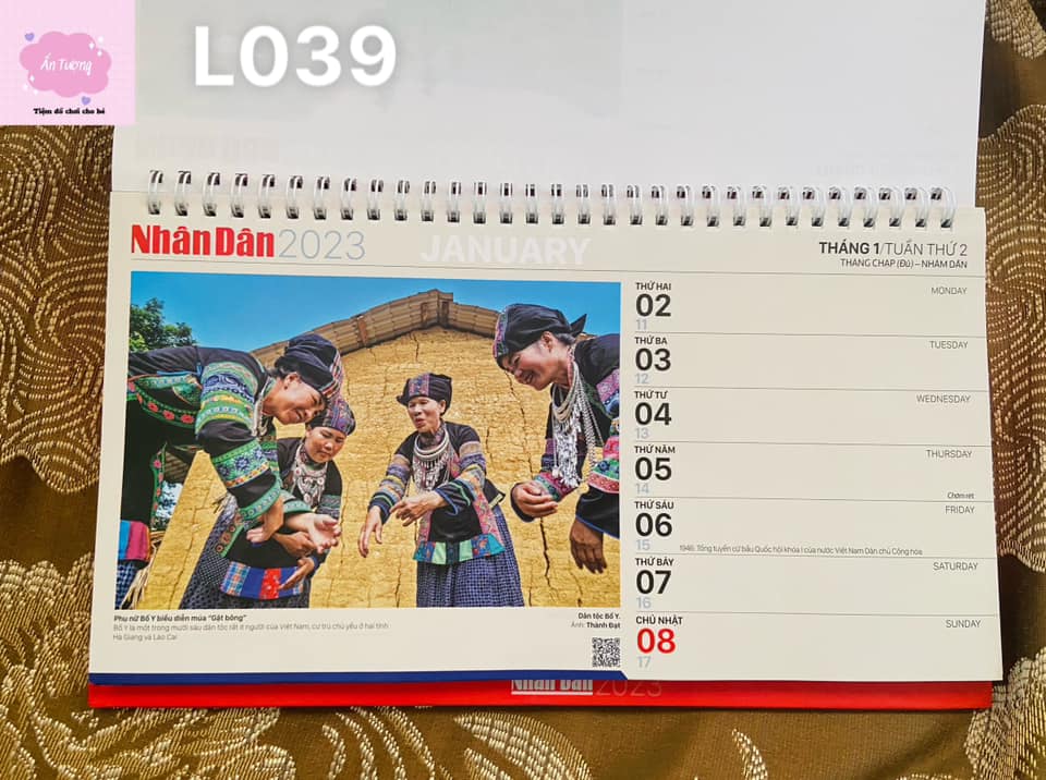 Lịch Tết 2024 - Xuân Giáp Thìn - Lịch 2024 để bàn văn phòng nhân dân chủ đề hay, ý nghĩa