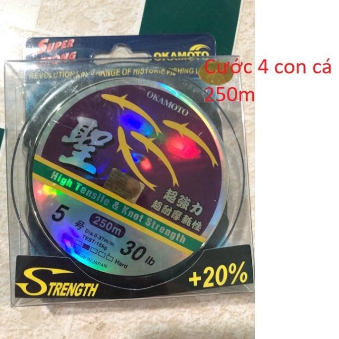 Sale to Dây Câu Cá Dây Cước 4 Con Cá 250m  - xả hàng tồn