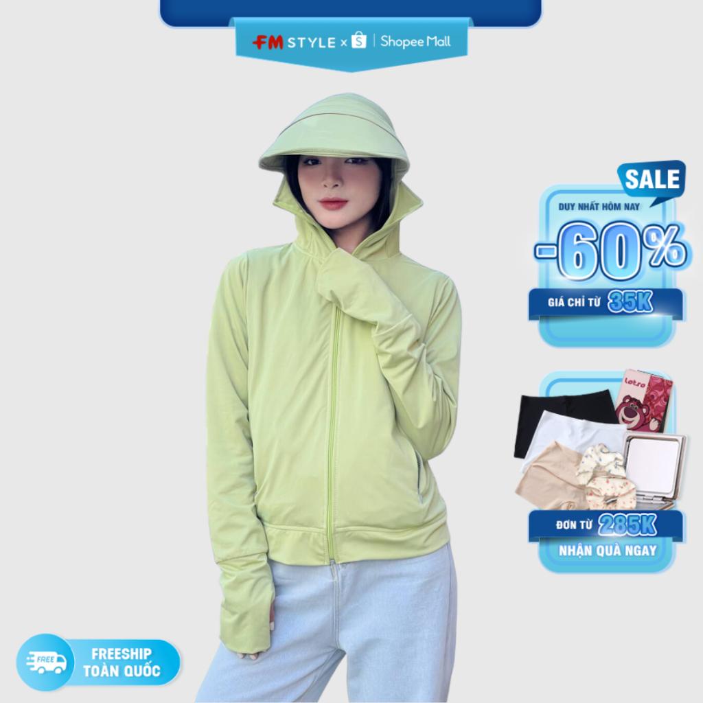 Áo khoác chống nắng FM Style 2 lớp mũ to chất thun siêu mát mỏng nhẹ thời trang mùa hè 23020096