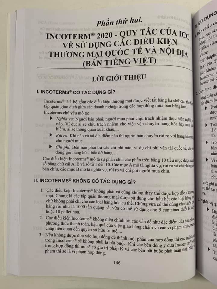 Incoterms 2020 - Quy tắc của ICC về sử dụng các điều kiện thương mại quốc tế và nội địa (Song ngữ Anh - Việt)
