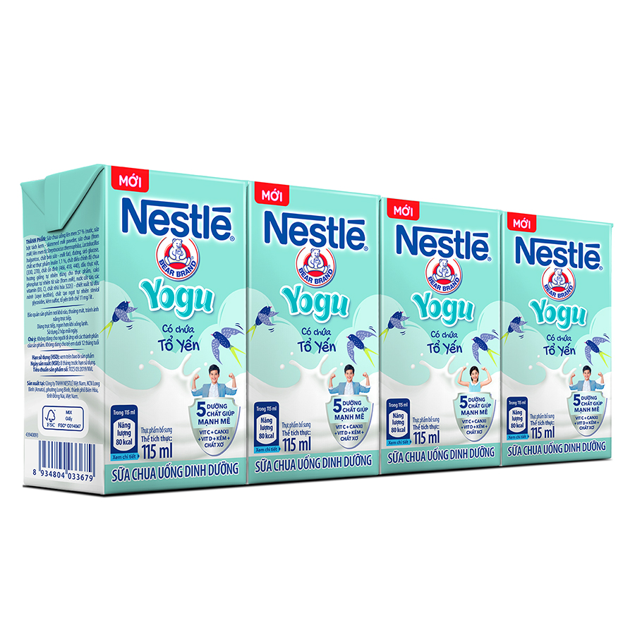 Thùng 48 Hộp Sữa Chua Uống Dinh Dưỡng Nestlé Yogu (115 ml/Hộp)