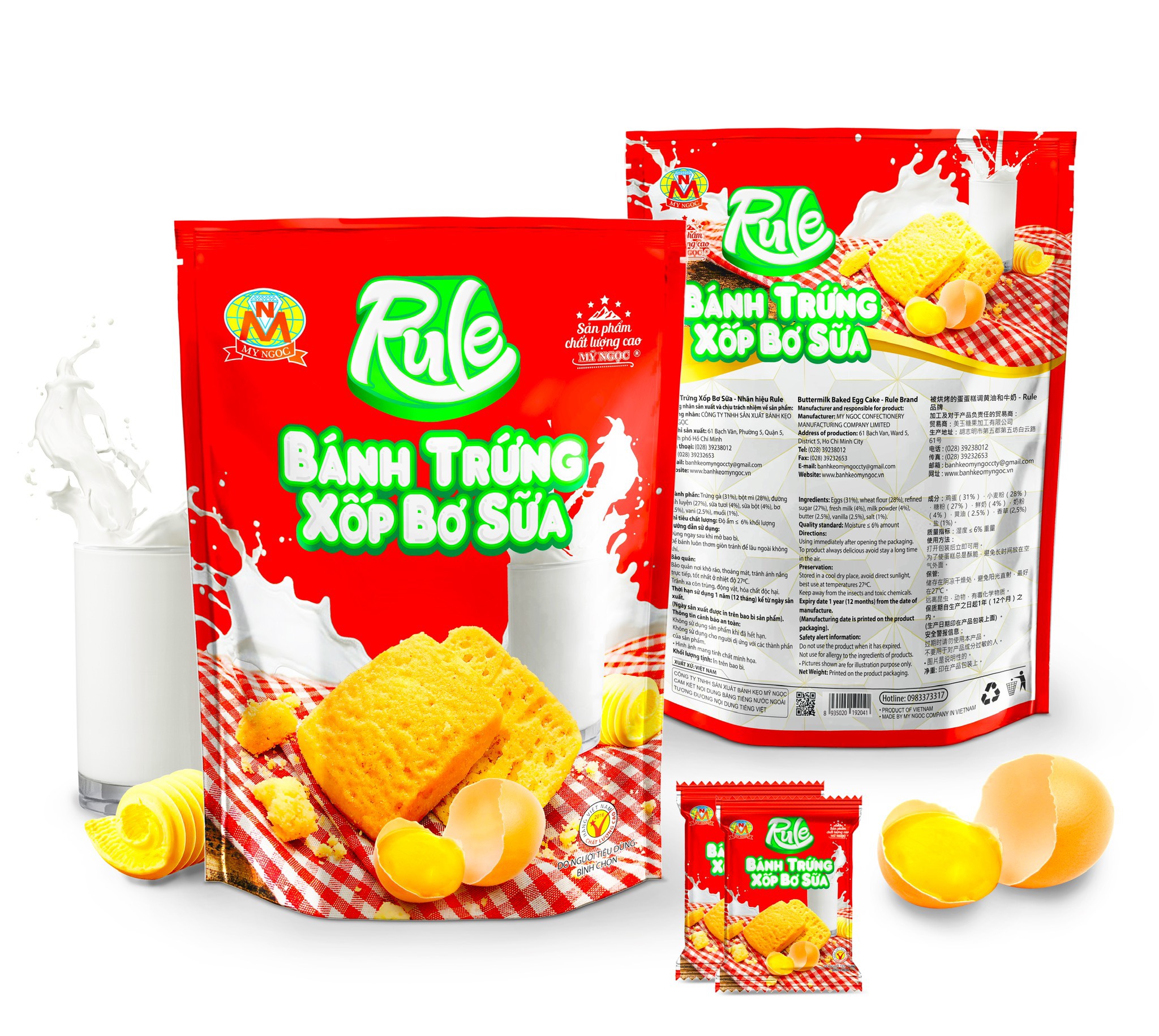 Rule _ Bánh Trứng Xốp BƠ SỮA bổ dưỡng 400g